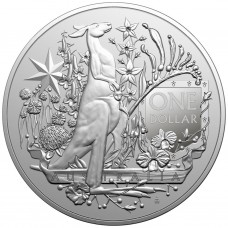 2021 1 oz $1 AUD Australia 999 Fine Silver Coat of Arms Kangaroo coin BU (In Capsule)