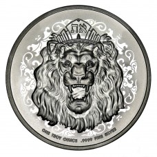 2022 1 oz $2 NZD Niue Roaring Lion Silver Coin BU