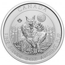2021 2 oz $10 CAN Canada Creatures of the North Werewolf Silver Coin BU