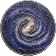 2021 3 oz $20 USD Palau The Milky Way Space the Final Frontier Black Proof Silver Coin