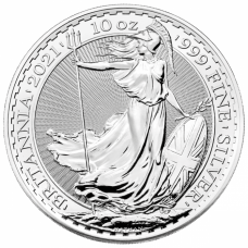 2021 10 oz £10 GBP UK Silver Britannia BU Coin