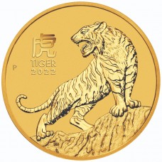 2022 1/20 oz $5 AUD Australian Lunar Series III Year of the Tiger Gold Coin