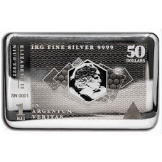 2022 1 Kilo $50 Niue Silver Note Silver Coin-Bar