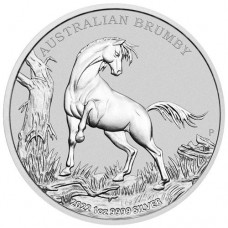 2022 1 oz $1 Australian  Brumby Silver Coin BU in Capsule