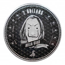 2022 1 oz $2 NZD Niue Silver Bella Ciao Proof-Like Coin