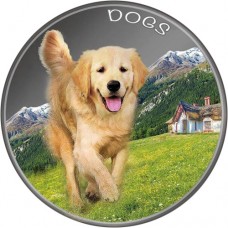 2022 1oz $0.50 Fiji Dogs 1 Premium Bullion Silver Colorized Coin (In Capsule)