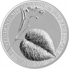 2022 1 oz 5 Mark Germania Silver Linden Leaf Coin BU
