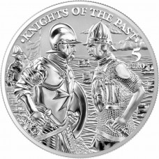 2022 1oz Malta 5 € Knights of the Past - Knight of Malta and Ottoman Soldier  .9999 Silver BU Coin