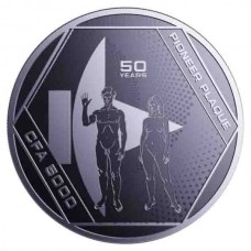 2022 1 oz 5000 CFA Chad Silver Pioneer Plaque Coin BU