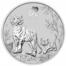 2022 1 oz $1 AUD Australia Lunar Series III Year of the Tiger Silver Coin BU
