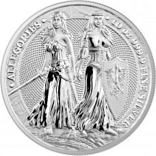 2022 10 oz 50 Mark Allegories Germania and Polonia Silver Coin BU (In Capsule)