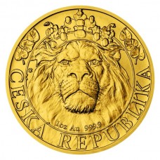 2022 1 oz $50 NZD Niue Gold Czech Lion Stand Coin BU