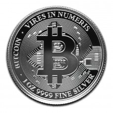 2022 1oz Niue $2 NZD Bitcoin Silver Coin BU (In Capsule)