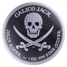 2022 1oz  $2 NZD Niue Calico Jack - Jolly Roger Series Silver Coin BU (In Capsule)
