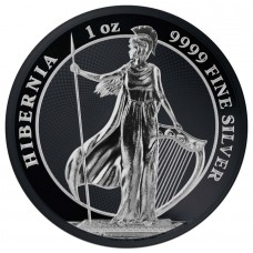 2022 1oz Tokelau Hibernia Black Platinum Silver Coin