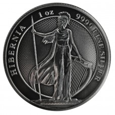 2022 1oz Tokelau Hibernia Antique Silver Coin