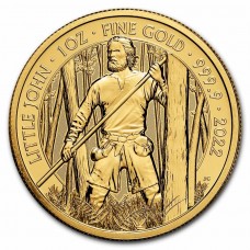 2022 1 oz £100 GBP UK Gold Great Britain Myths and Legends Little John Coin BU