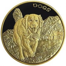 2022 1 oz Fiji Dogs .999 Proof-like Gold Coin (in Capsule)