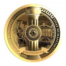 2023 1/10 oz $10 NZD Niue Vivat Humanitas Proof-Like Gold Coin in Capsule