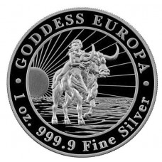 2023 1oz 5000 CFA Chad Goddess Europa Silver Coin BU 