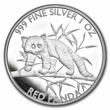 2023 1 oz 5000 CFA Republic Chad Red Panda Silver Coin BU in Capsule
