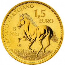 2023 1 oz €1.5 Real Casa de la Moneda Spanish Carthusian Horse Gold Coin BU (In Capsule) - PRE-SALE 