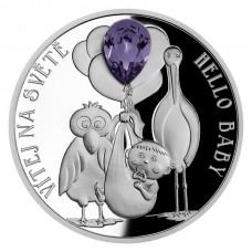 2023 1 oz $2 Niue Hello Baby Crystal Coin Proof Silver Coin (PRE-SALE)