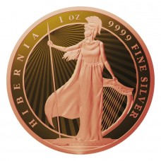2023 1oz Niue Hibernia Rose Gold & 24k Gold Gilded Silver Coin