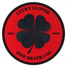 2023 1oz $2 NZD Niue Lucky Clover Cyber Red Black Platinum Silver Coin 