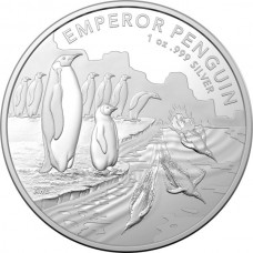 2023 1 oz $1 AUD Australian Silver Emperor Penguin Coin BU 