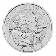 2023 1 oz £2 GBP UK Myths and Legends Merlin .999 Silver BU Coin 
