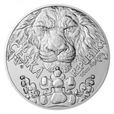 2023 10 oz  $25 NZD Niue Silver Czech Lion Coin BU in capsule 