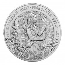 2023 10 oz £10 GBP UK Myths and Legends Maid Marian Silver Coin (In Capsule)