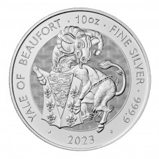 2023 10 oz £10 GBP UK Silver Tudor Beasts Series Yale of Beaufort Coin BU (In Capsule)