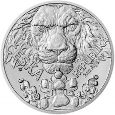 2023 2 oz  $5 NZD Niue Silver Czech Lion Coin BU in Capsule 
