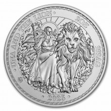 2023 2 oz £2 GBP St Helena Una and the Lion Silver Coin BU (PRE-SALE)