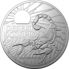 2023 5 oz $5 AUD Australia's Most Dangerous Desert Scorpion Silver Coin BU In Capsule