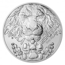 2023 5 oz  $10 NZD Niue Silver Czech Lion Coin BU in capsule 