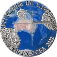 2022 50g Cameroon 2000 Francs CFA Silver Tenham Meteorite Series Antique finish Coin
