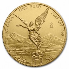 2023 1/2 oz Gold Mexico Libertad BU coin