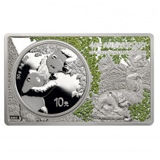 2023 2.96 oz Chinese Panda 40th Anniversary Silver Bar (PRE-SALE)