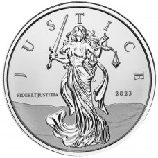 2023 1 oz 1 Pound Silver Bullion Gibraltar Lady Justice Prooflike Coin BU (PRE-SALE)