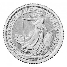2024 1/10 oz 20 Pence UK Silver Britannia Coin BU 