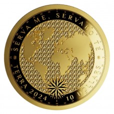 2024 1/10 oz $10 NZD Tokelau Terra Proof Gold Coin (In square capsule) (PRE-SALE)