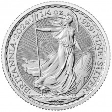 2024 1/4 oz 50 Pence UK Silver Britannia Coin BU 