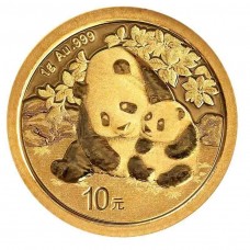 2024 1g ¥10 Yuan Chinese Gold Panda Coin BU Coin