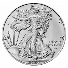 2024 1 oz $1 USD American Silver Eagle Coin BU 