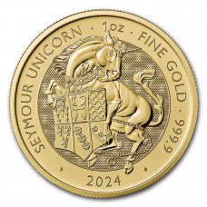 2024 1 oz £100 GBP Great Britain Royal Tudor Beast Seymour Unicorn Gold Coin BU (PRE-SALE)