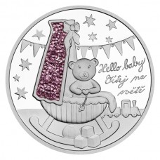  2024 1 oz $2 Niue Hello Baby Crystal Coin Proof Silver Coin (PRE-SALE)