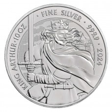 2024 10 oz £10 GBP UK Myths and Legends King Arthur Silver Coin BU (In Capsule) (PRE-SALE)